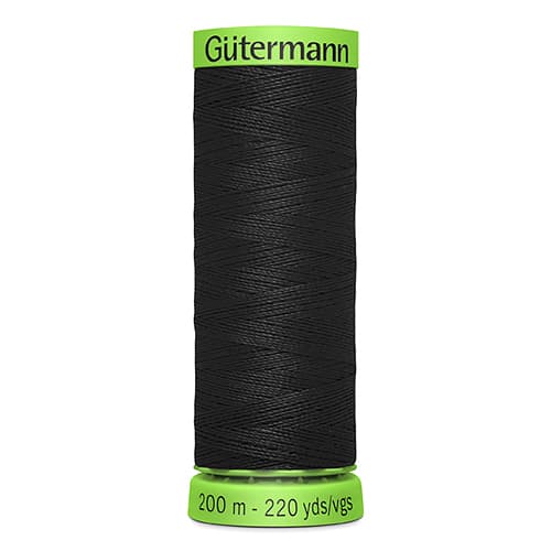 Нитки Gütermann Extra Fine №150 200м Цвет 000 (черные)