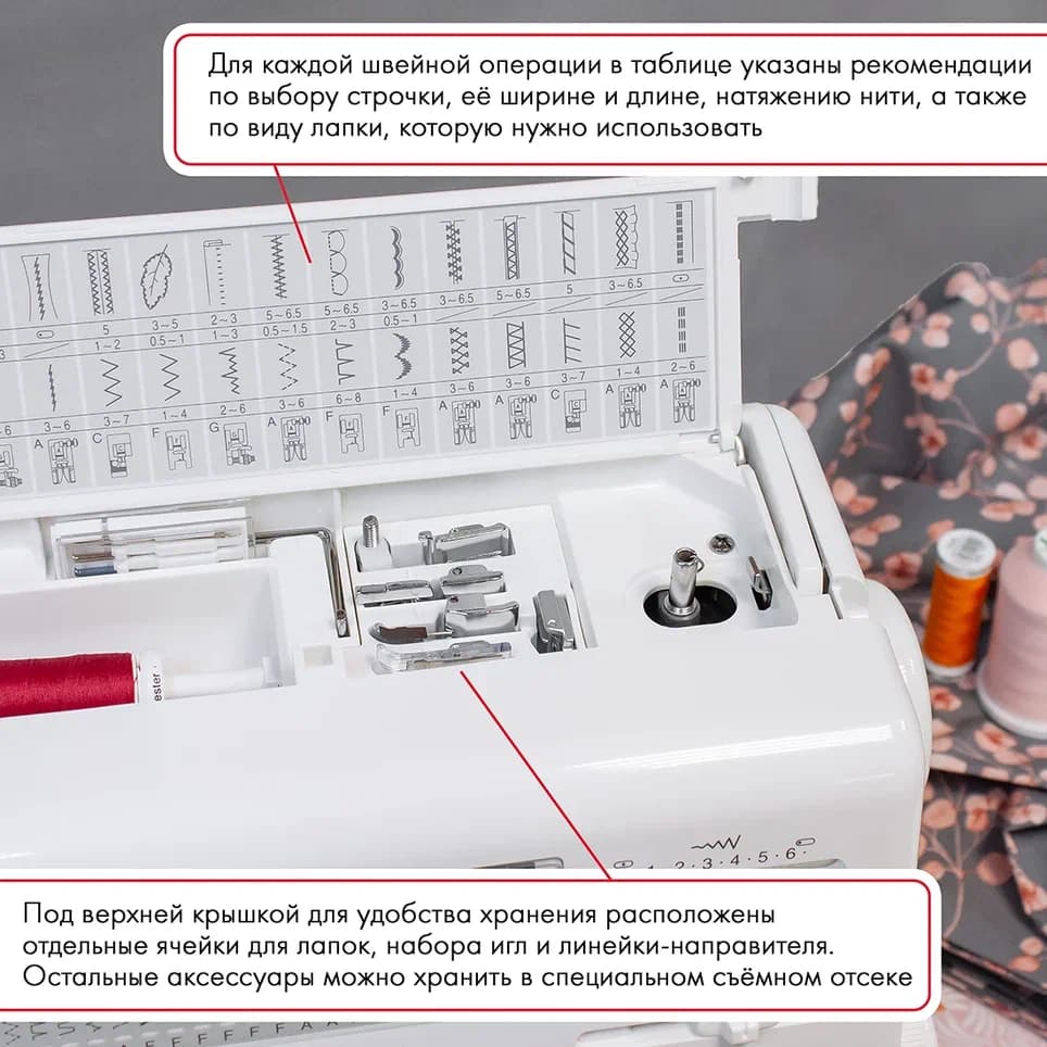 Электромеханическая швейная машина Janome 7524E (с жестким чехлом) - фото №5