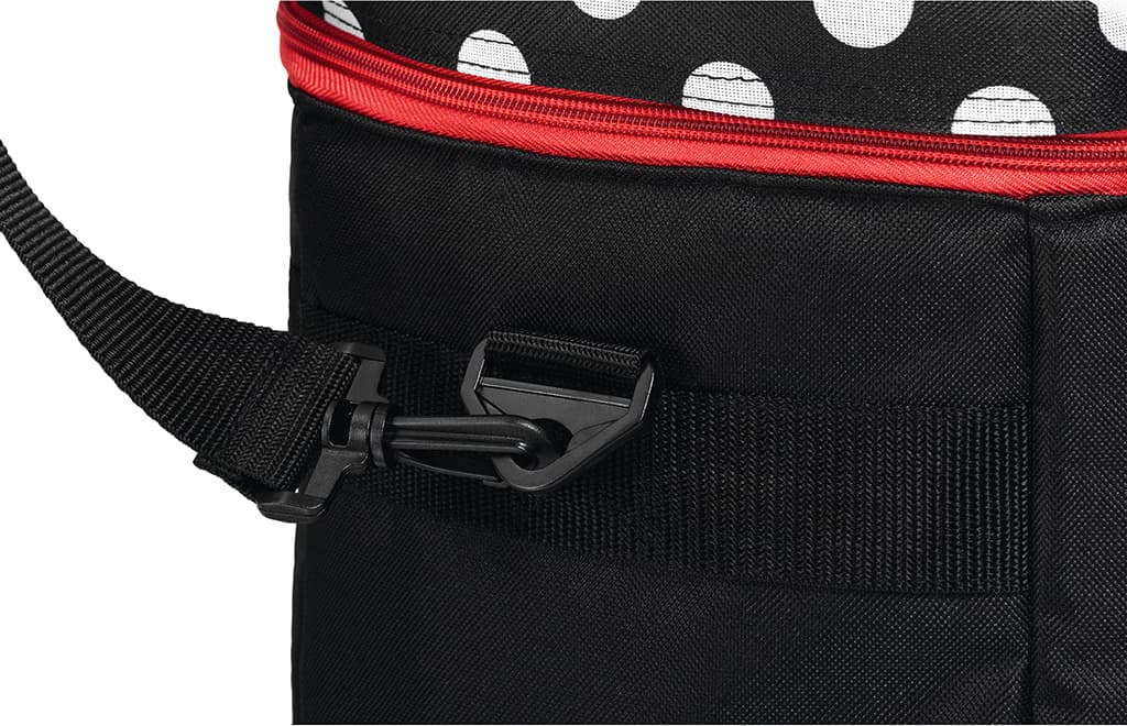 Сумка для швейной машины, черная в белый горох - фото №3