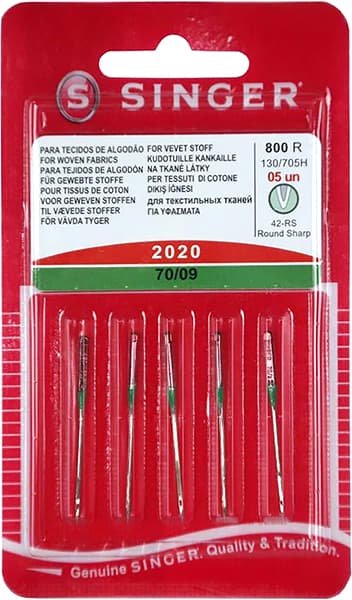 Иглы универсальные №70 Singer 2020 800R 130/705H 5шт