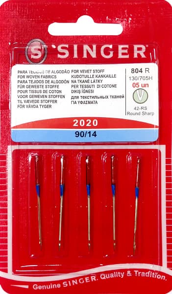 Иглы универсальные №90 Singer 2020 804R 130/705H 5шт