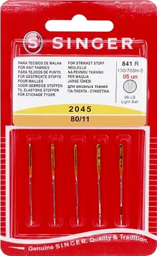 Иглы для эластичных материалов №80 Singer 2045 841R 130/705H-S 5шт