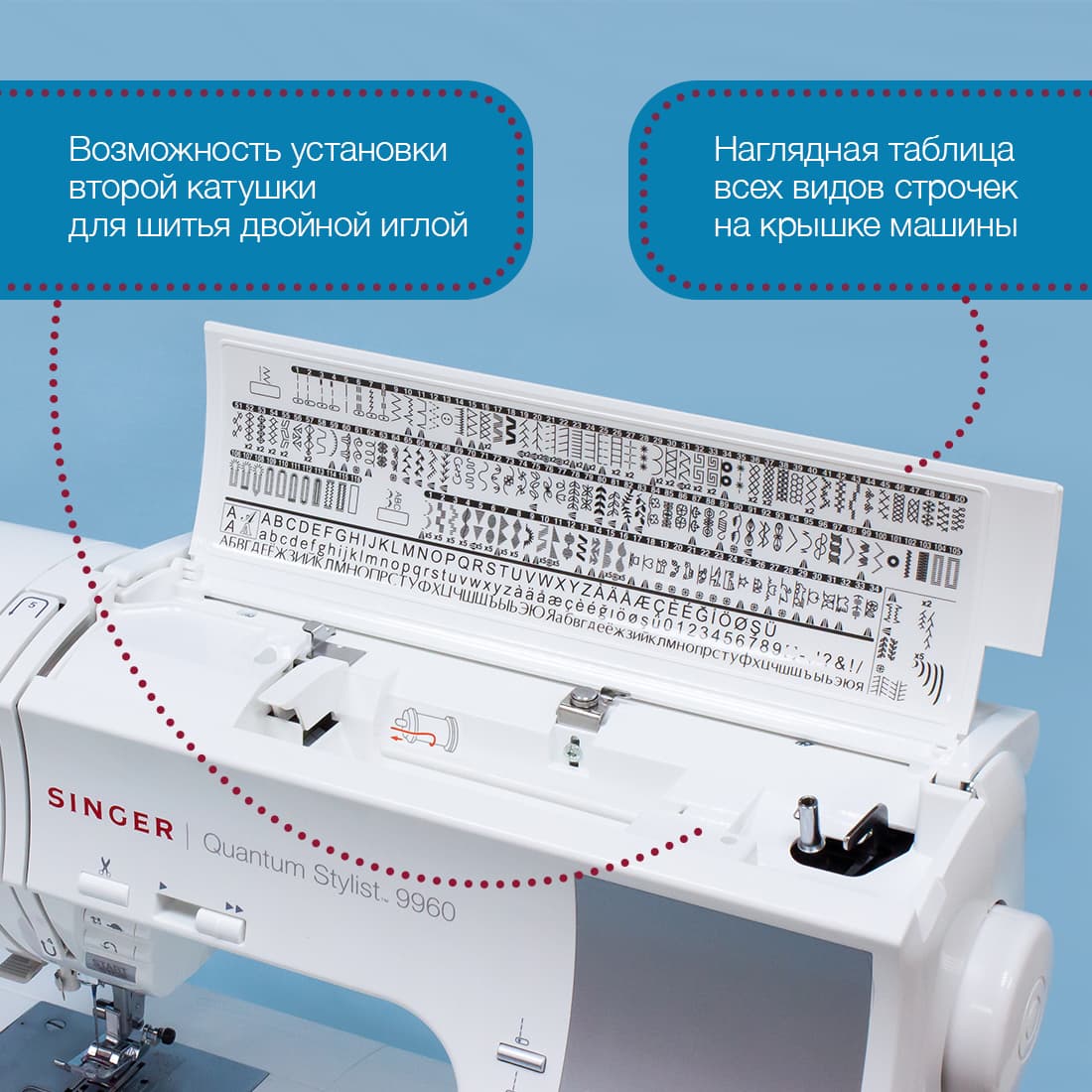 Швейная машина с микропроцессорным управлением Singer Quantum Stylist 9960 - фото №3