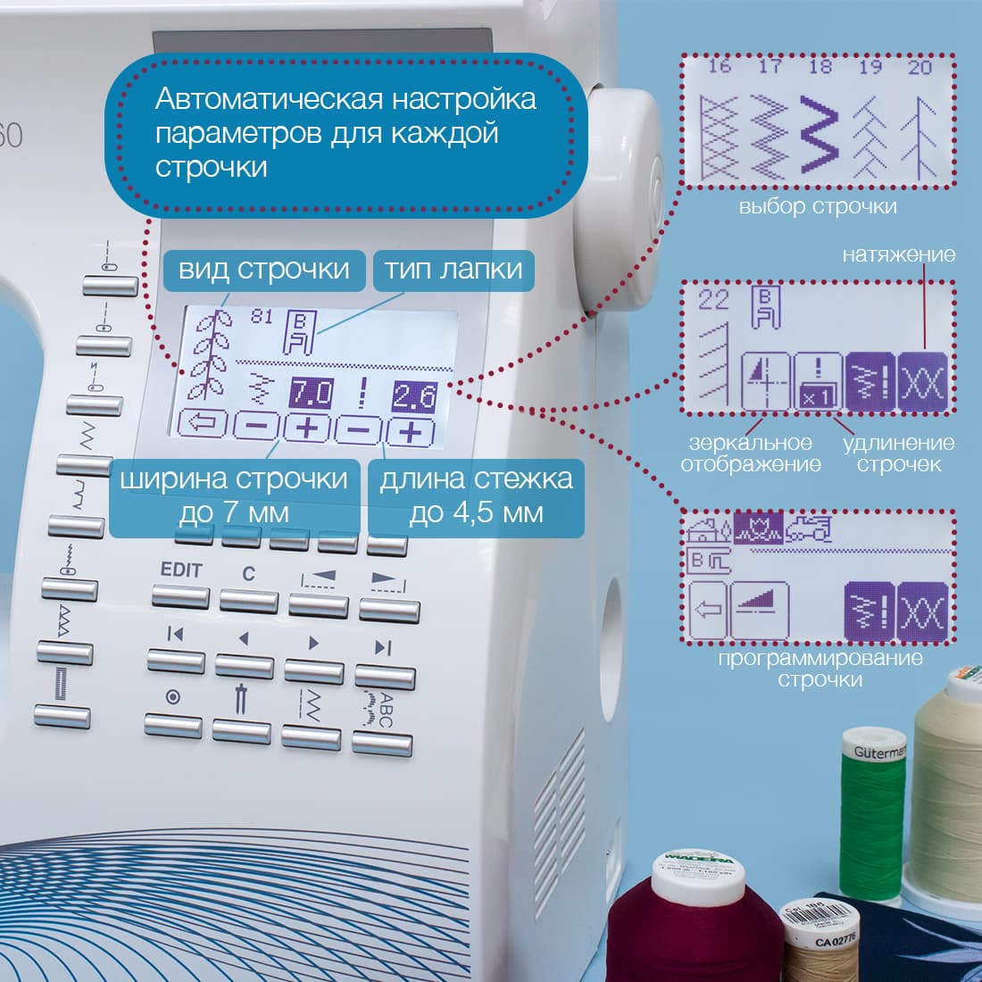 Швейная машина с микропроцессорным управлением Singer Quantum Stylist 9960 - фото №4