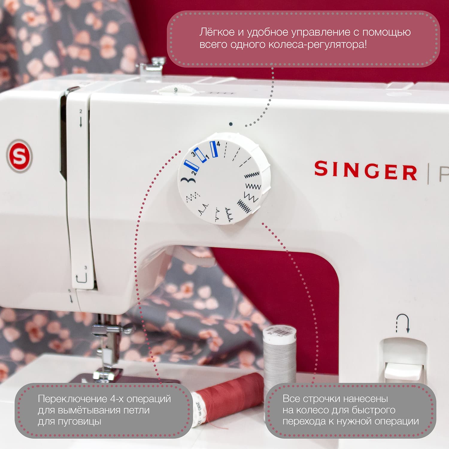 Электромеханическая швейная машина Singer Promise 1408 - фото №4