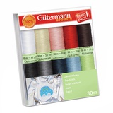 Набор ниток Gütermann Top Stitch 10 катушек по 30м Толстые нитки. 100% полиэстер